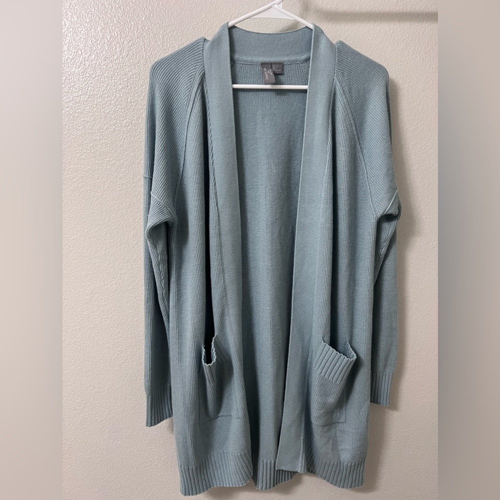 Sweaty Betty Embrace Cashmere Blend Longline Cardigan Blue Size US 2
